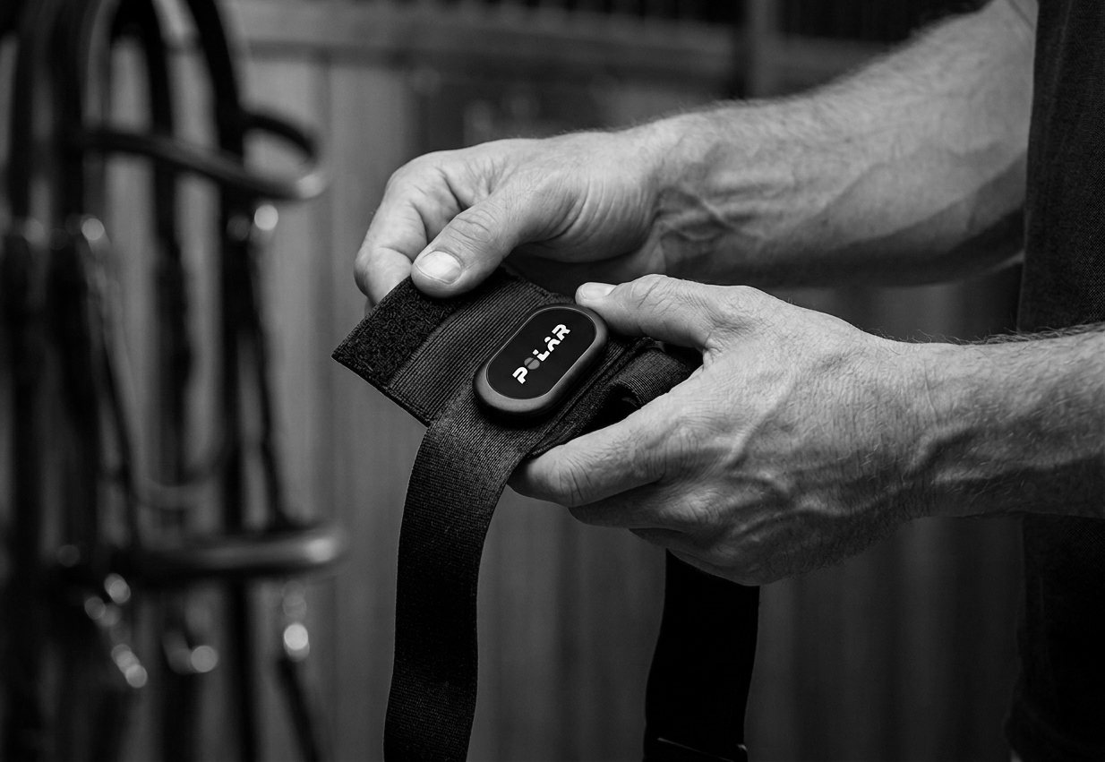 Polar H10 Equine — der spezielle Pferde-Brustgurt für die elektrische EKG-genaue Messung im Stall