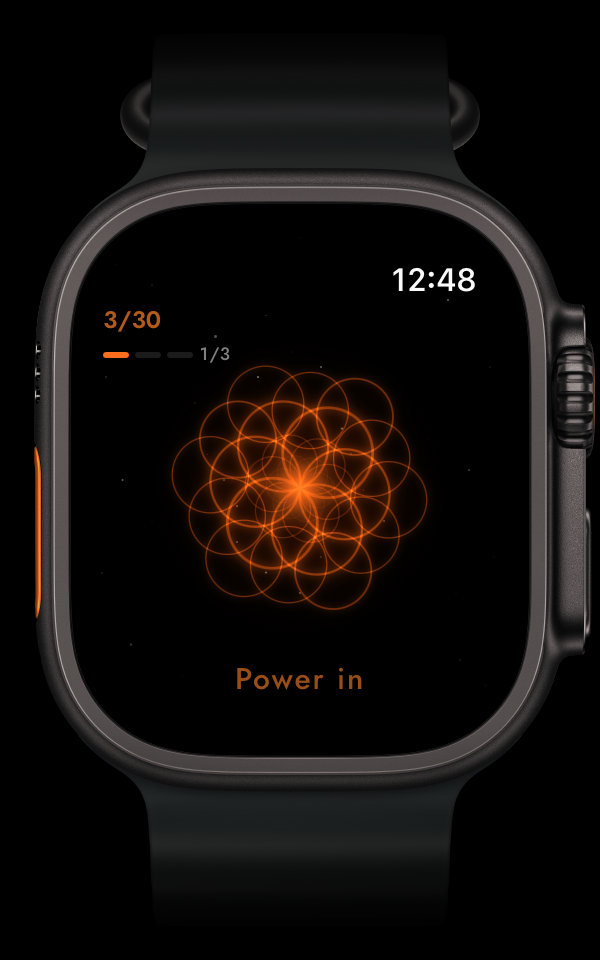 Watch — Tummo session, orange Flower, Power in